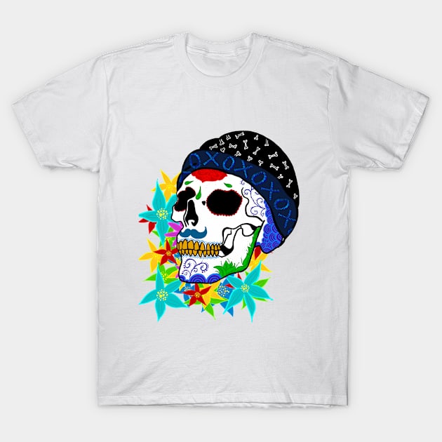 Skull and Flowers T-Shirt by GoddessFr3yja